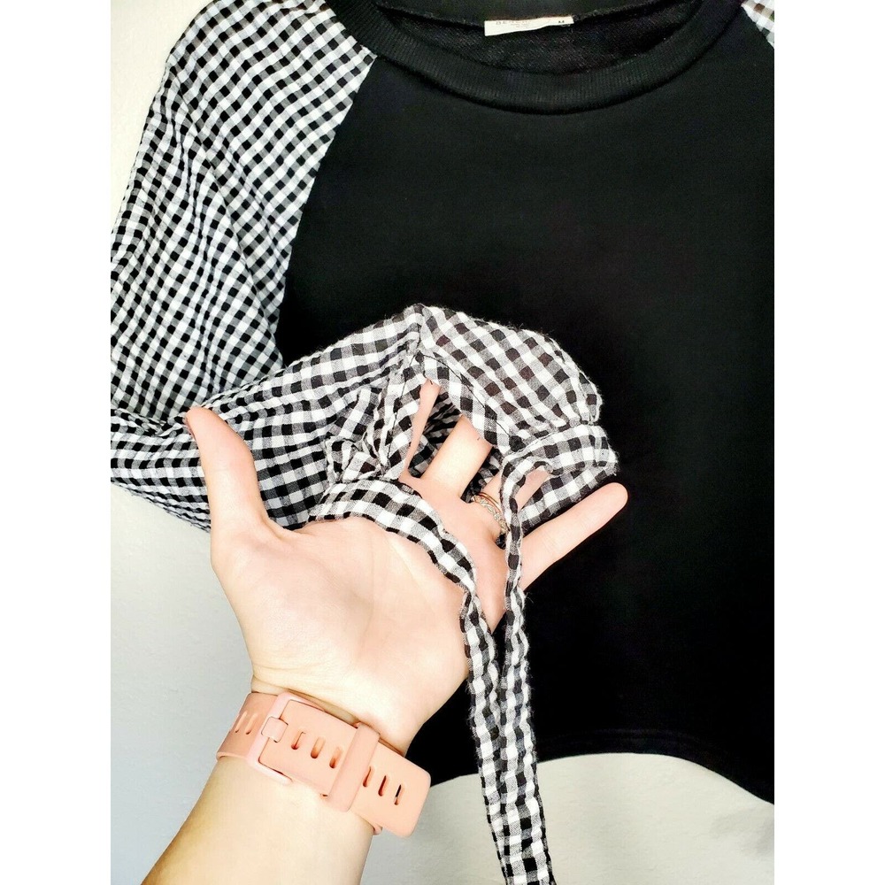 Bench "Sweet Madness" Women's Embroidered Gingham Long Sleeve Top. Size M - Picture 4 of 8